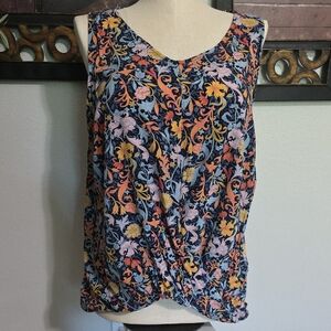 CJ Banks Multicolor Floral Tank Top